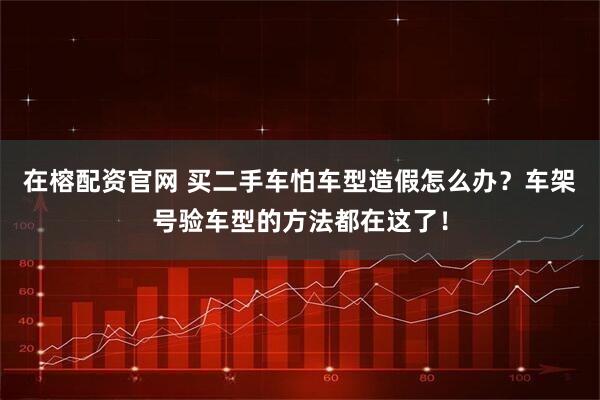 在榕配资官网 买二手车怕车型造假怎么办？车架号验车型的方法都在这了！